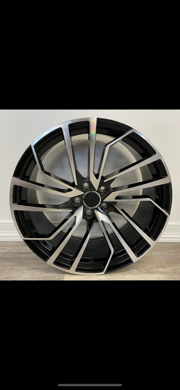21"  Alloy Wheels (Audi)   338 black machine face 